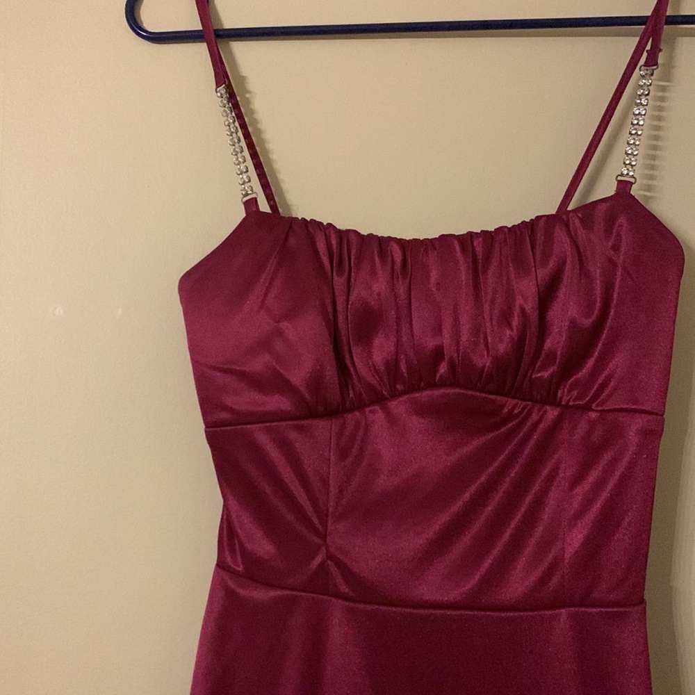 Ruby Rox Burgundy Prom Dress - Picture 2 of 6